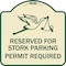 Signmission Reserved for Stork Parking Permit Required W/ Graphic Heavy-Gauge Alum, 18" x 18", TG-1818-23172 A-DES-TG-1818-23172 - alternate 1